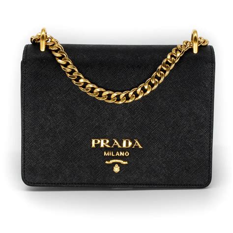 prada bag chain replacement|Prada shoulder bag gold chain.